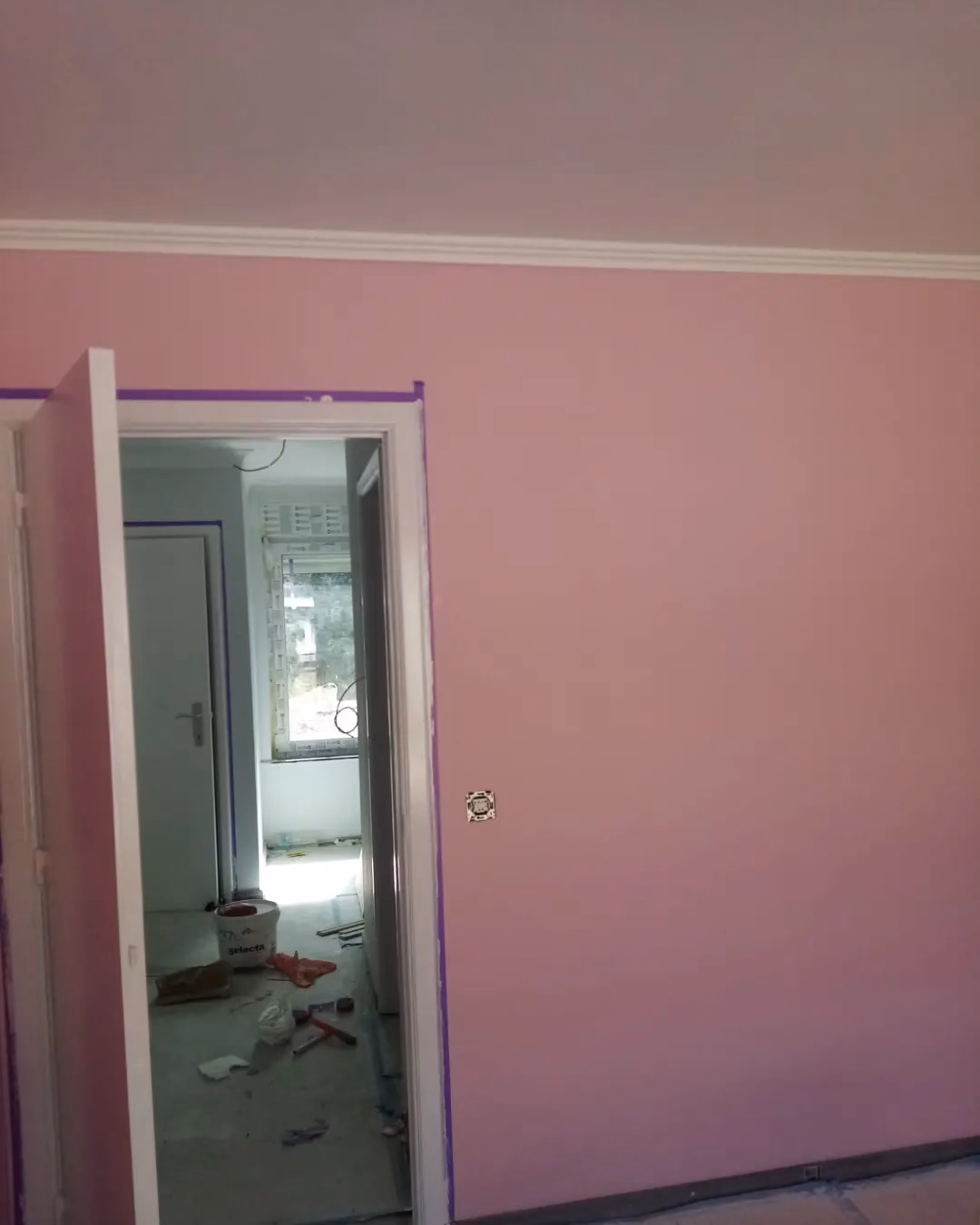 Peinture mur rose Woluwe - Saba Cleaning